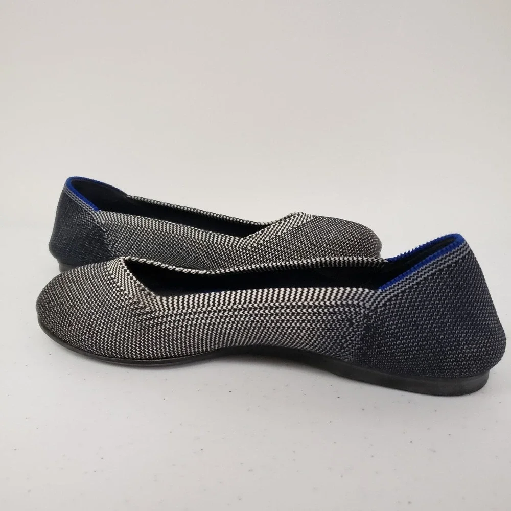 Rothy Womens The‎ Flat Round Toe Slip On Size 6.5 Birdseye Sustainable Ethical